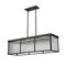Z-Lite Carnaby Pendant, 10-Light, 12 In.W x 42.25 In.L x 12 In.H, Matte Black/Clear Ribbed 7504-42L-MB - alternate 3